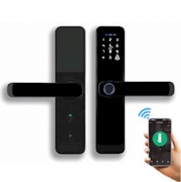 Cerradura Inteligente Smart Chapa Biométrica Wifi Negro A15